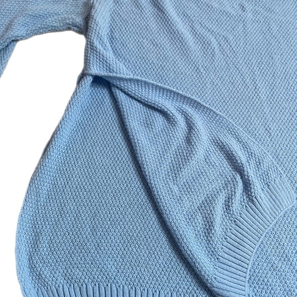 Boohoo Plus Size 16 Light Blue Ribbed Side Split Tunic Sweater - Picture 2 of 7